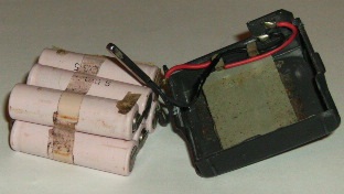 The cell pack showing the safety device